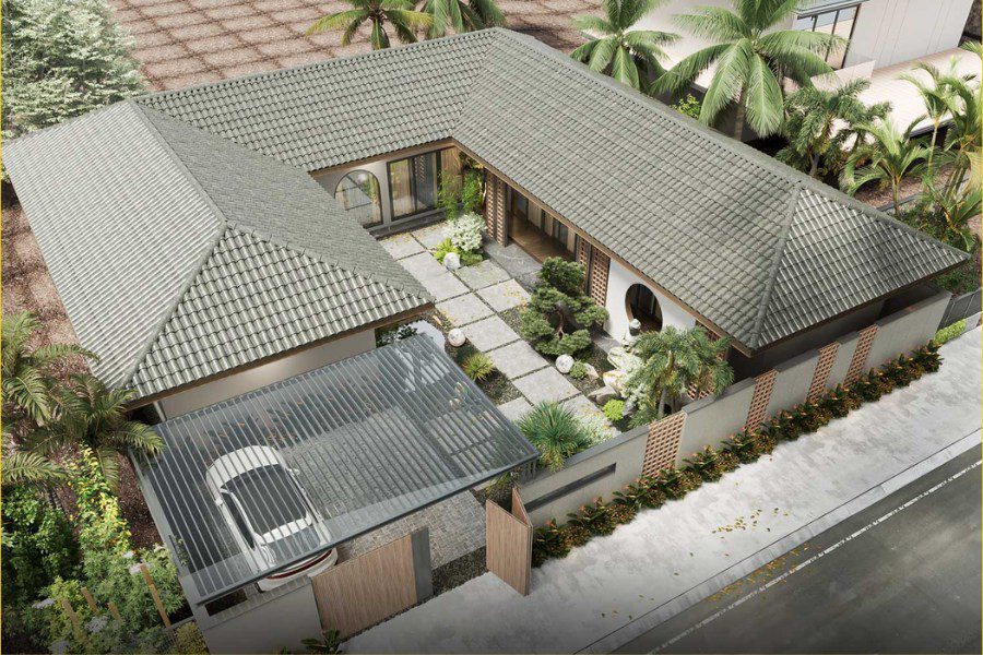 Nhà tứ hợp viện phong cách hiện đại