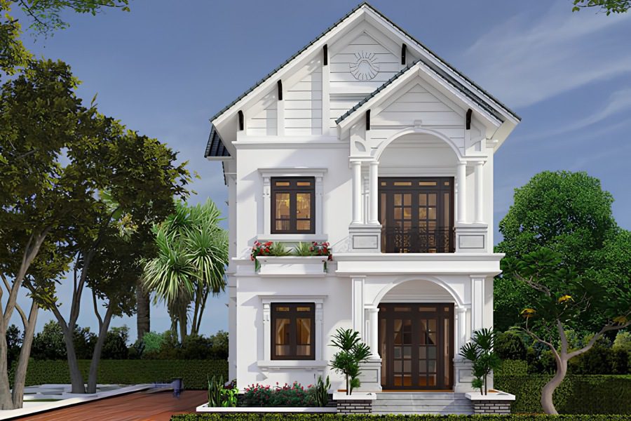 Mái Thái có độ dốc lớn giúp thoát nước mưa cực tốt, chống nóng hiệu quả vào mùa hè