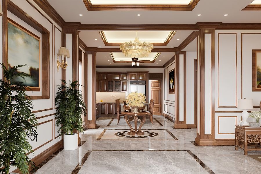 Mẫu phào chỉ trần nhà hiện đại, tối giản