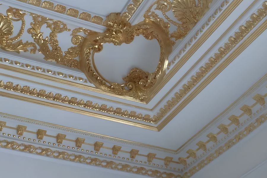 hào chỉ trần nhà bằng nhựa PU có độ kháng nước cao, không mối mọt