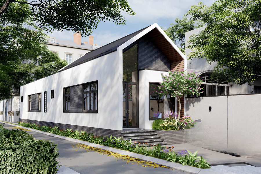 Thiết kế nhà ống 1 tầng đẹp