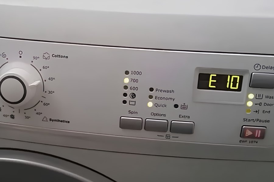E10 là lỗi về nguồn nước ở máy giặt Electrolux