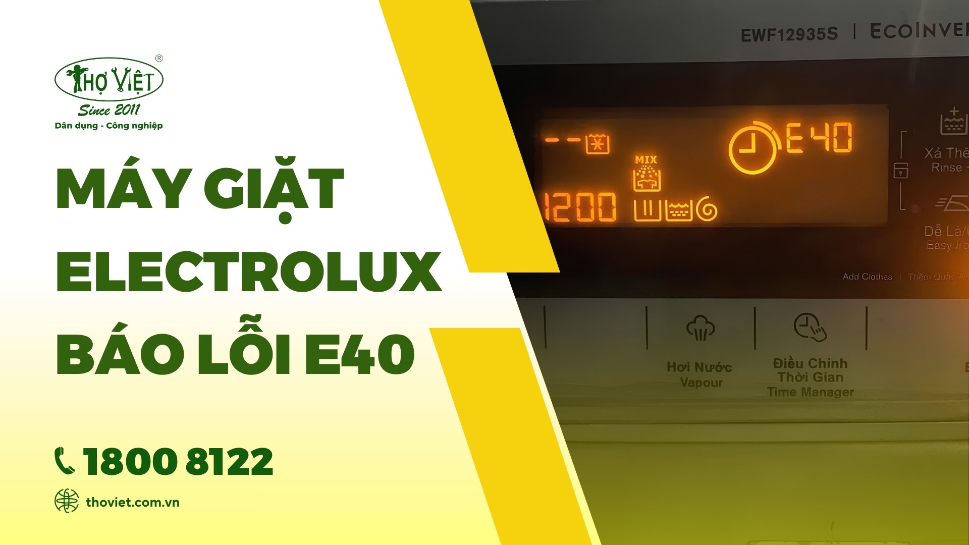 Cách sửa máy giặt Electrolux báo lỗi E40