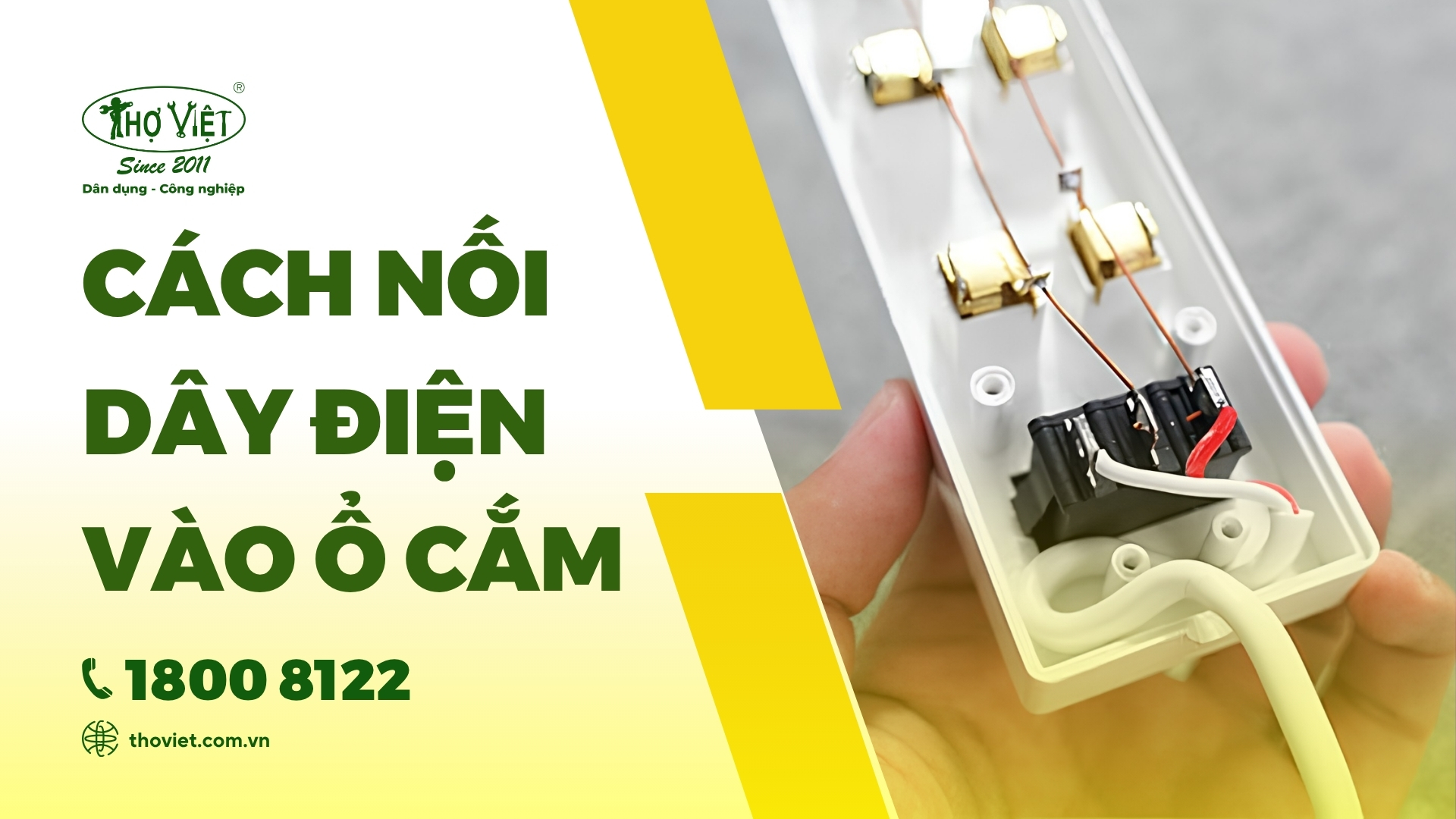 Cách nối dây điện vào ổ cắm