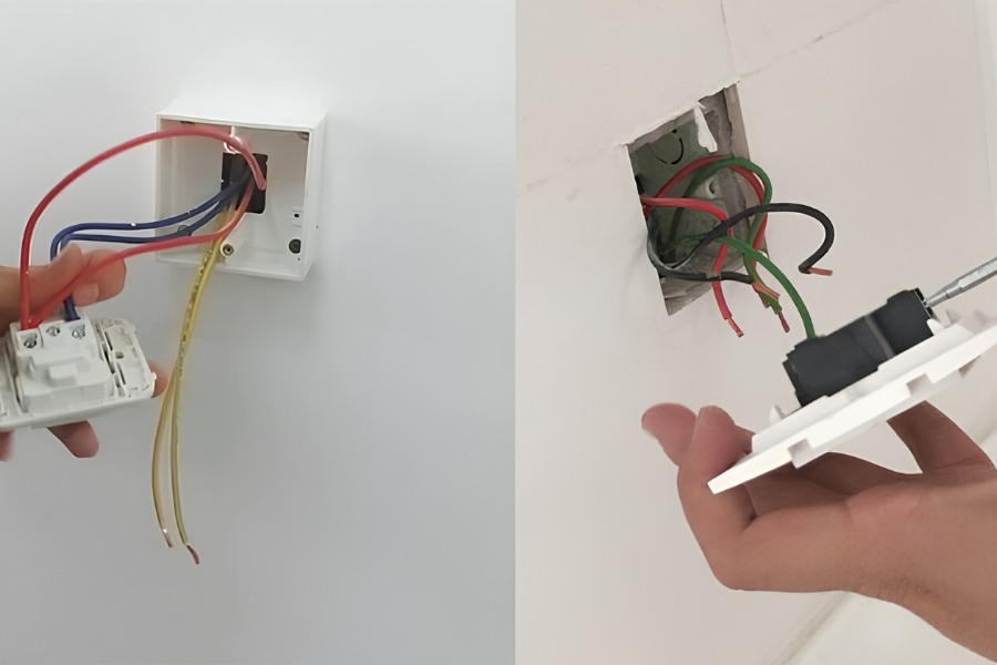 Quy trình nối dây điện vào ổ cắm