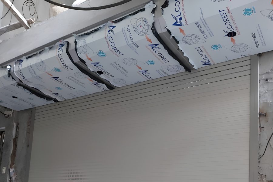 Các loại ray cửa cuốn và kích thước tường tương ứng
