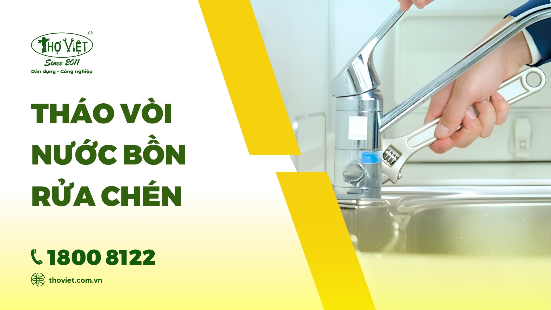 Cách tháo vòi nước bồn rửa chén tại nhà