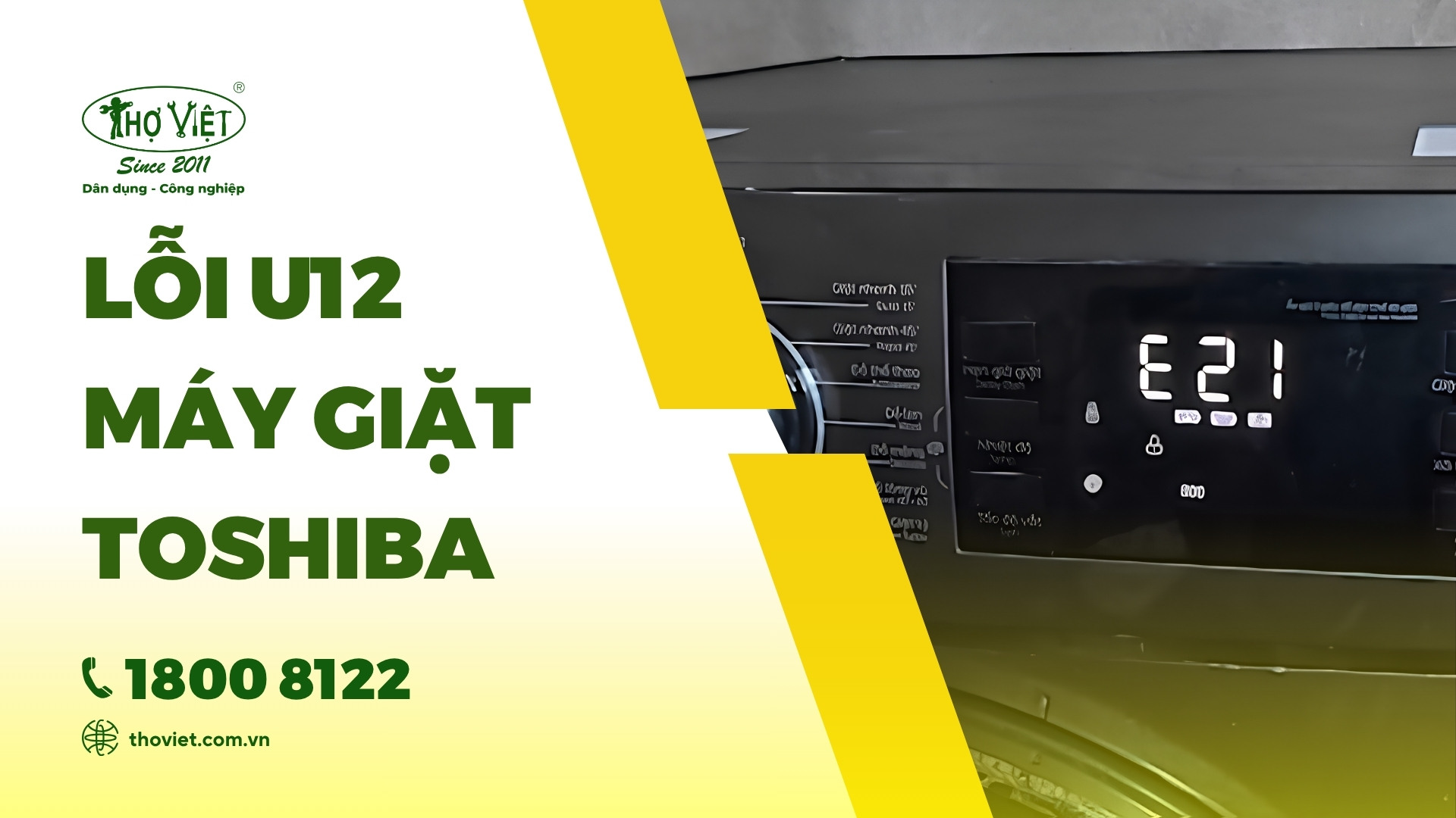 Lỗi e21 máy giặt Toshiba
