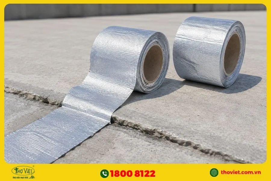 Miếng dán chống thấm ngoài trời băng keo butyl mặt nhôm