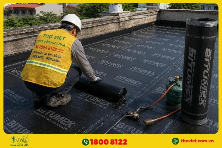 Miếng dán chống thấm ngoài trời bitumex gốc bitum