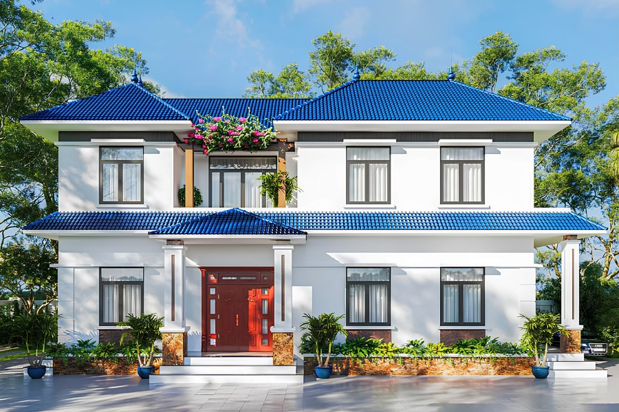 Nhà mặt tiền 12m sâu 10m mái Nhật