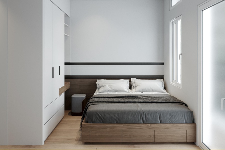 Thiết kế phòng ngủ 15m2 Tối Giản