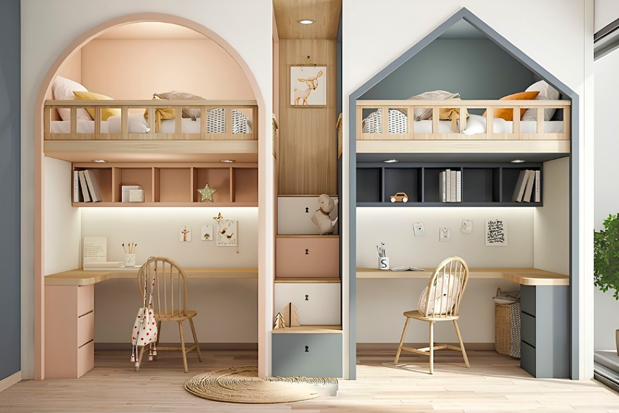 Phòng ngủ 15m2 cho trẻ em