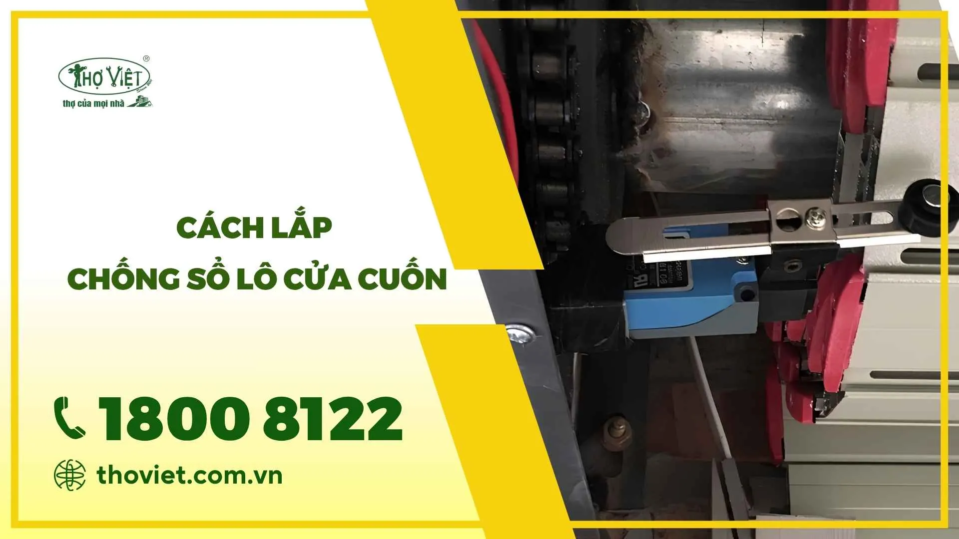 Cách lắp chống sổ lô cửa cuốn