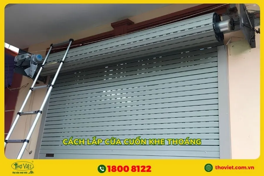 Cách lắp cửa cuốn khe thoáng