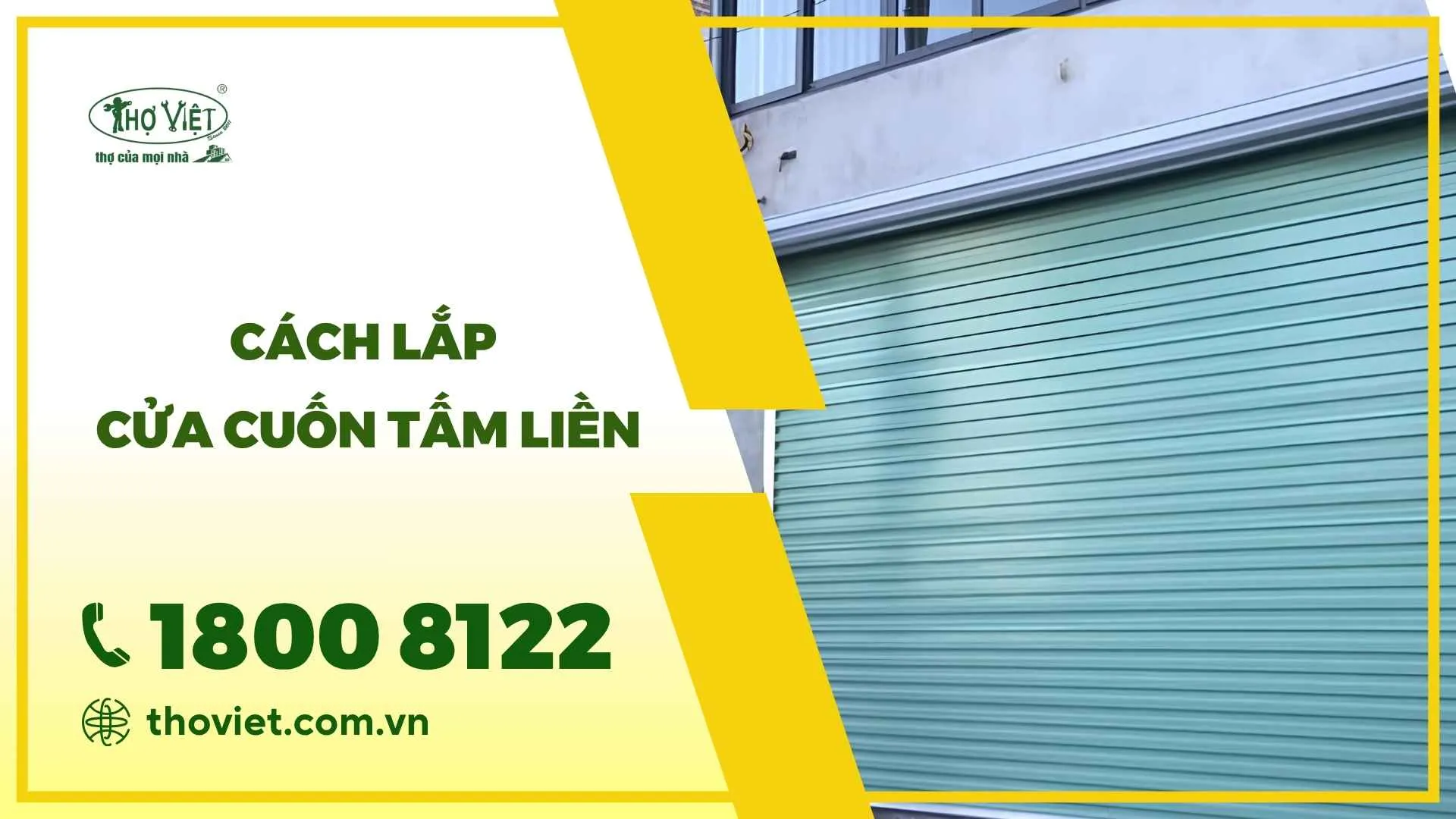Cách lắp cửa cuốn tấm liền