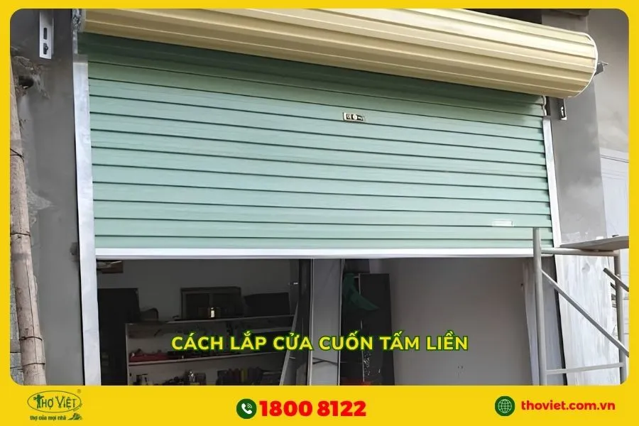 Cách lắp cửa cuốn tấm liền