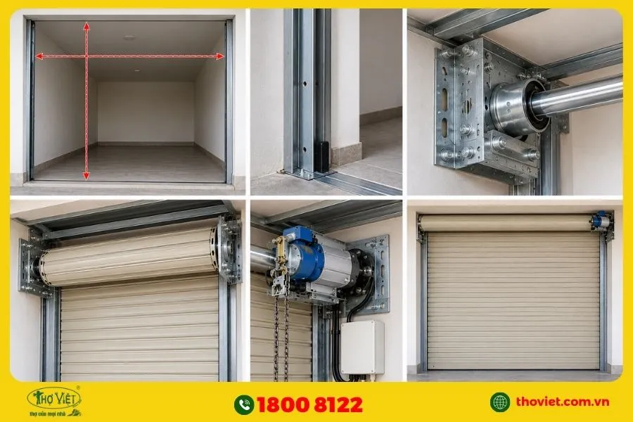 Hướng dẫn cách lắp cửa cuốn tấm liền đúng kỹ thuật