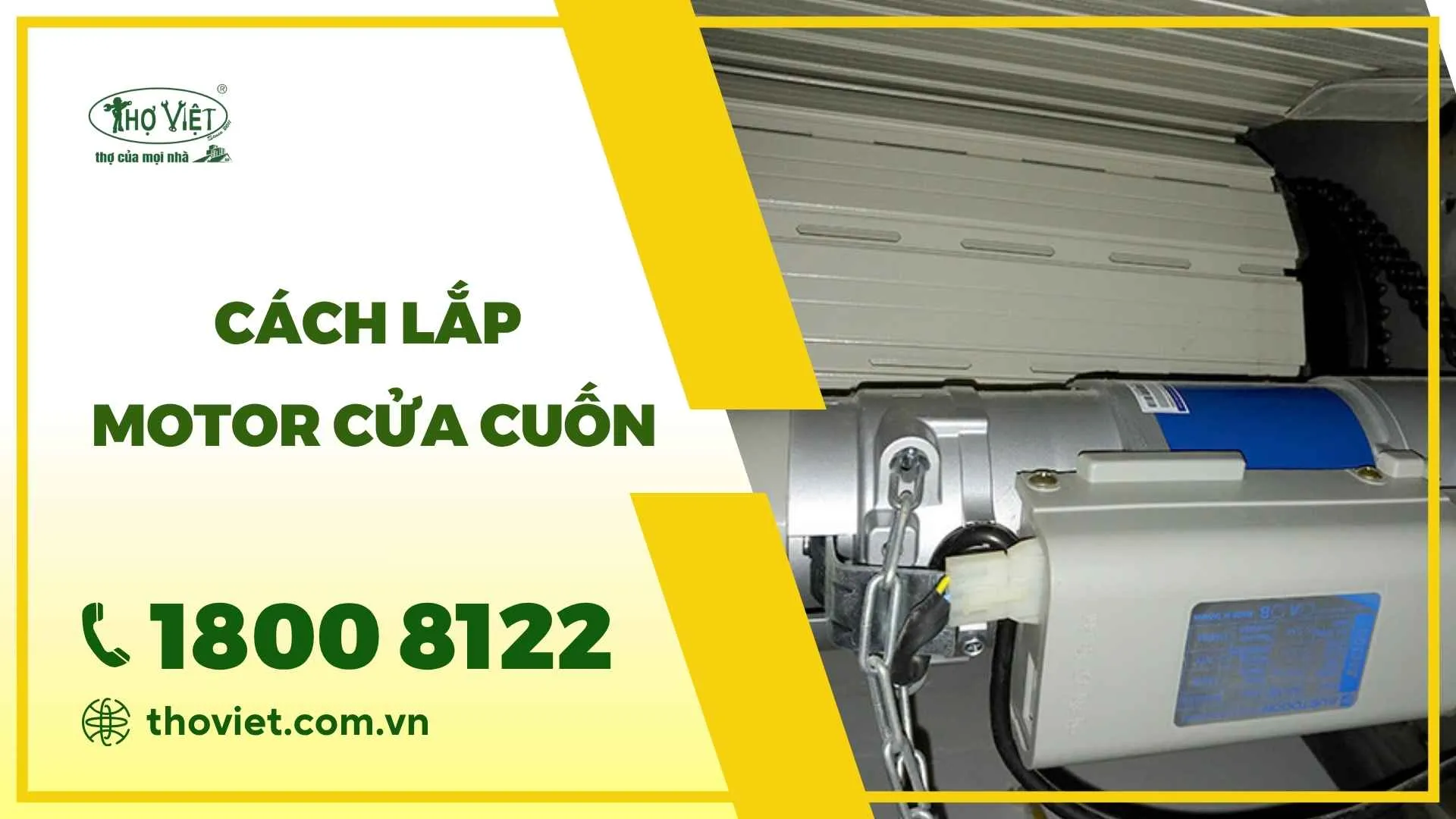 Cách lắp motor cửa cuốn