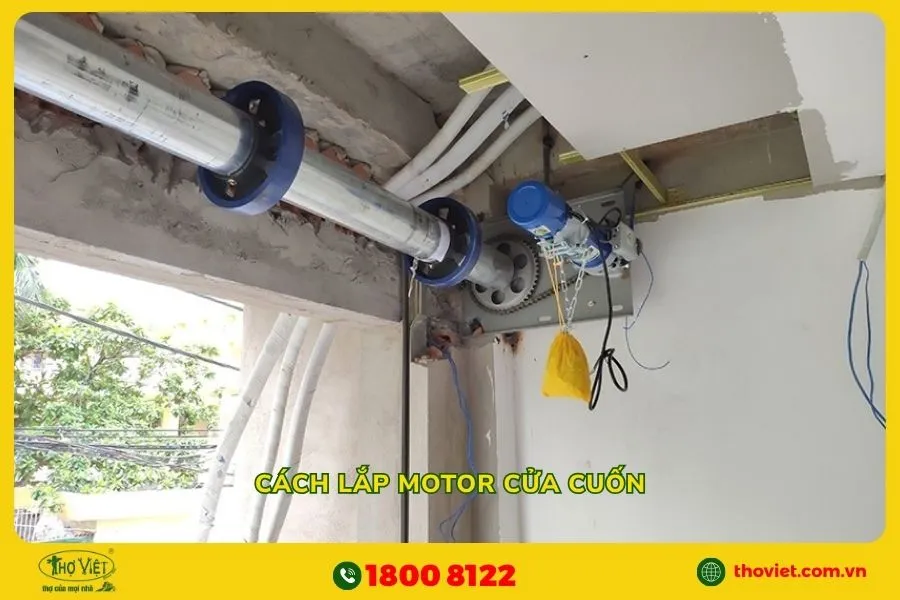 Cách lắp motor cửa cuốn