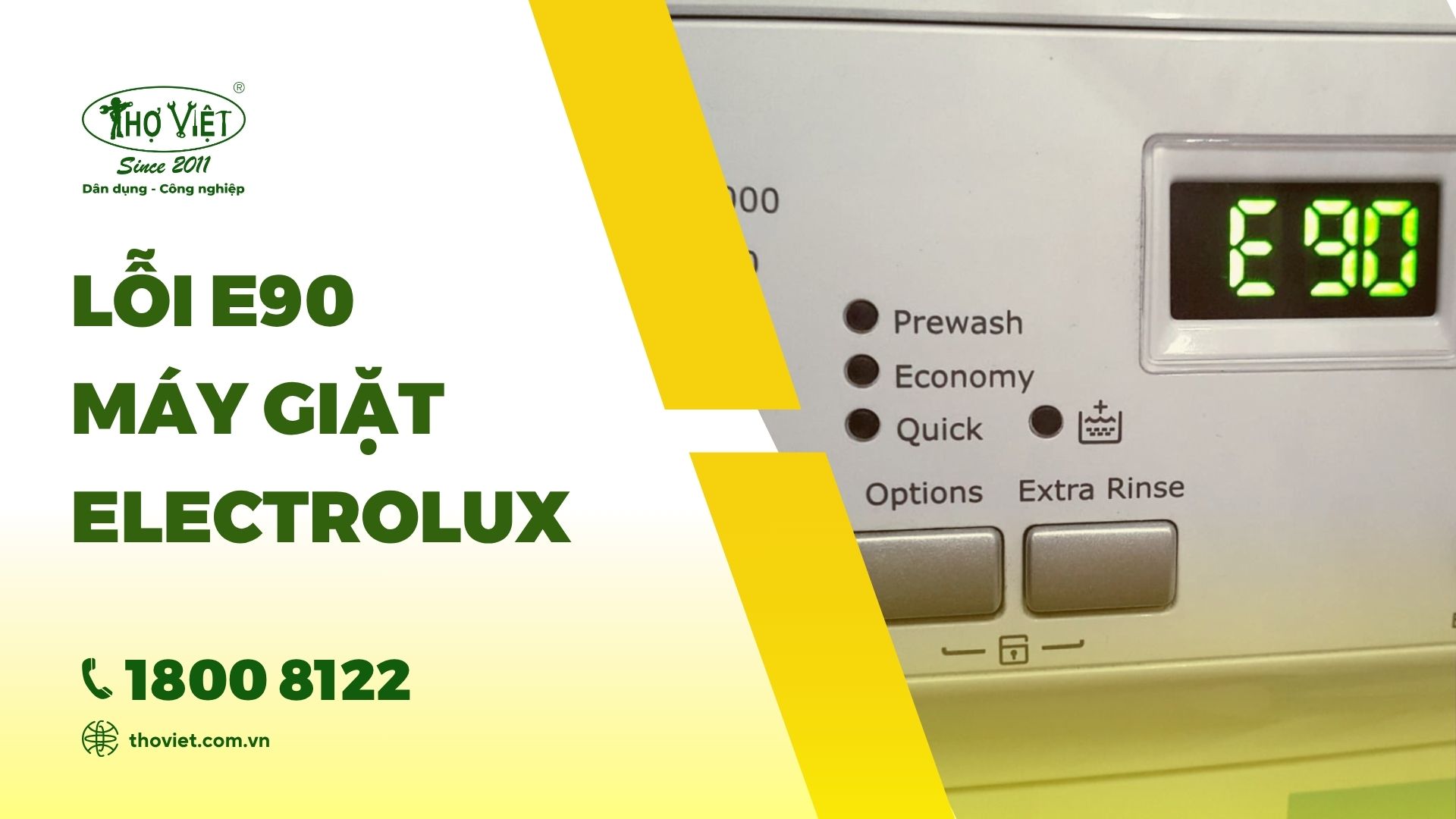 Lỗi e90 máy giặt Electrolux