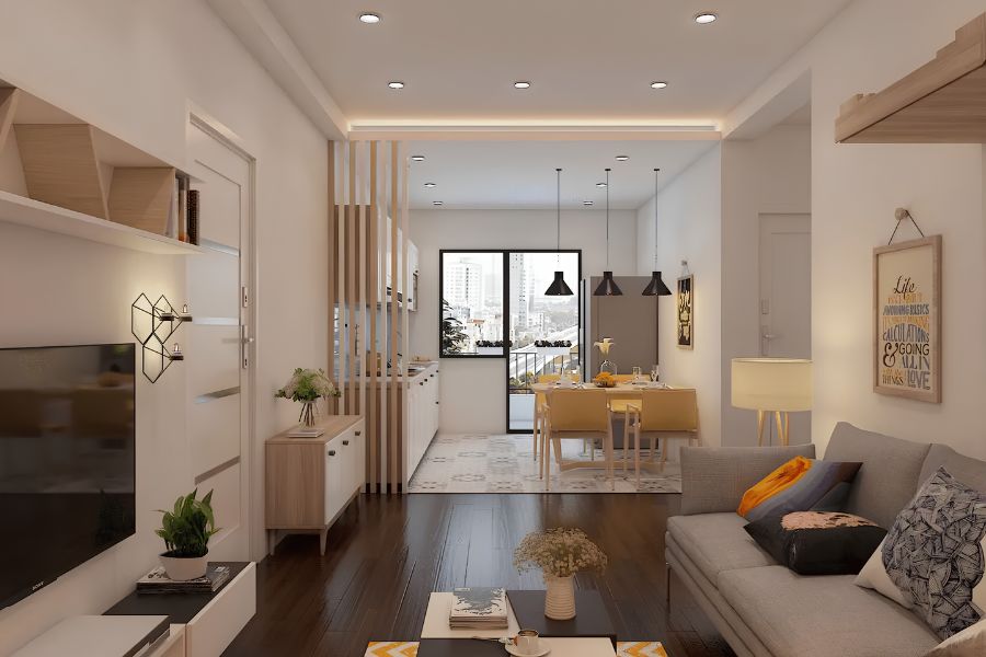 Tối ưu điện tích phòng khách chung cư