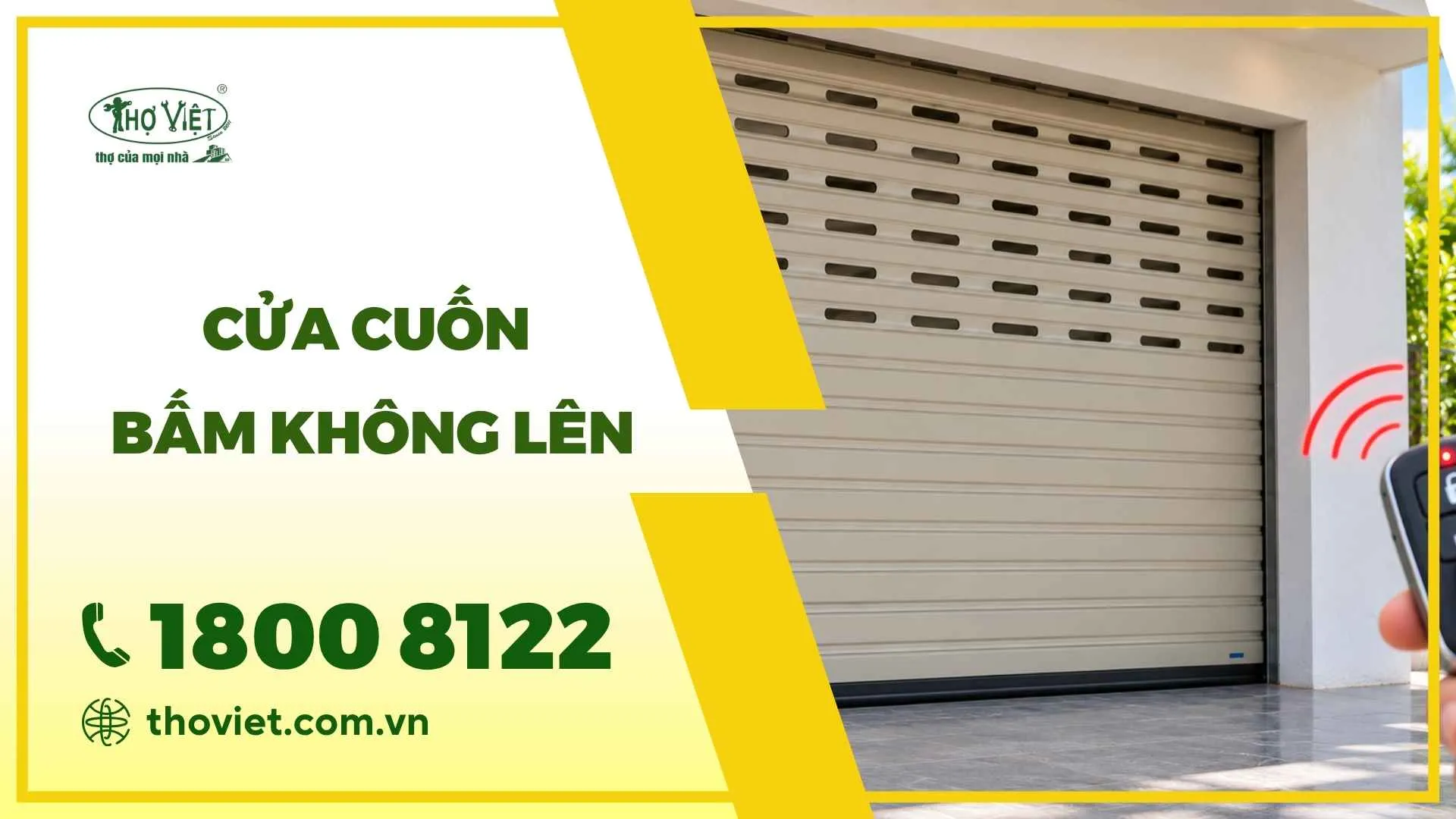 Cửa cuốn bấm không lên