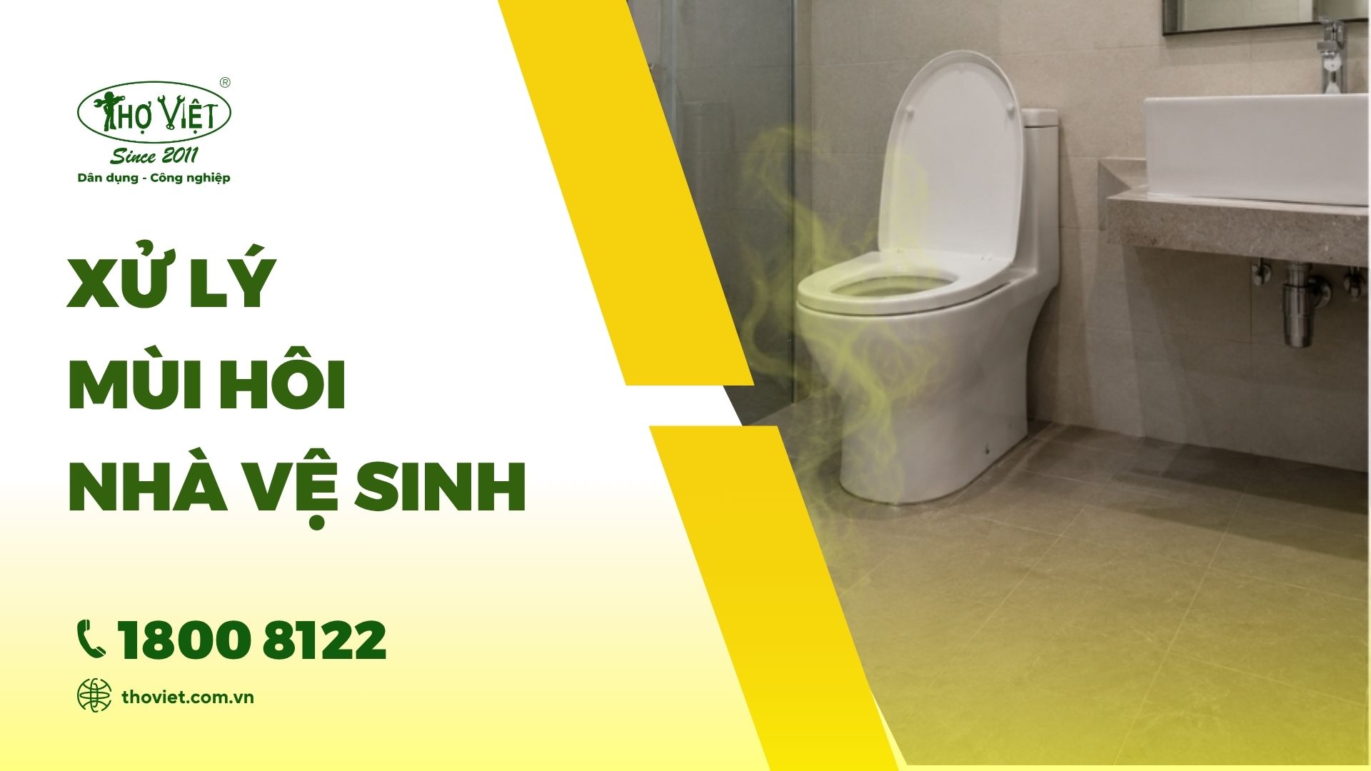 Cách xử lý mùi hôi nhà vệ sinh
